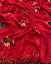 Load image into Gallery viewer, New Party Wear Chiffon Embroidery With Tussels Work Designer Saree With Blouse