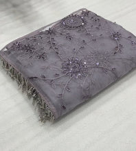 Load image into Gallery viewer, New Partywear Purple Color Mono Net Sequence Work Fancy Designer Saree