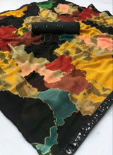 Load image into Gallery viewer, New Party Wear Multi color Chiffon Print n Sequence Work Fancy Designer Saree With Embroidered Blouse
