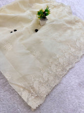 Load image into Gallery viewer, New Partywear Soft Kota Doriya Embrodiered Thread n Cut Work Fancy Designer Saree With Blouse