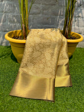 Load image into Gallery viewer, New Wedding Wear Golden Color Banarasi Tissue Silk Jacquared Zari Weaving Fancy Designer Saree