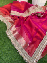 Load image into Gallery viewer, New Rani Color Banarasi Tissue Silk Jacquard n Lace Work Fancy Designer Partywear Saree