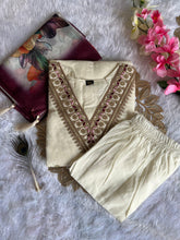 Load image into Gallery viewer, New Wedding Wear White Color Roman Silk Embroidery n Sequence Work Designer Straight Kurta With Trouser n Dupatta Set