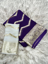 Load image into Gallery viewer, Latest Wedding Wear Viscose Georgette Jacquard Golden Zari Work Fancy Designer Saree