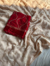 Load image into Gallery viewer, Pure Viscose Georgette Sequence Work Wedding Wear Fancy Designer Saree With Blouse