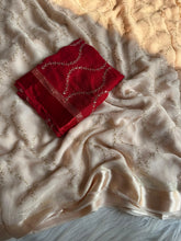 Load image into Gallery viewer, Pure Viscose Georgette Sequence Work Wedding Wear Fancy Designer Saree With Blouse