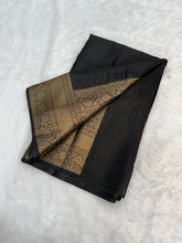 Load image into Gallery viewer, New Wedding Wear Black Color Soft Banarasi Silk Jacquared Zari Weaving Fancy Designer Saree
