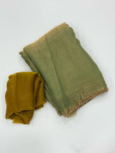 Load image into Gallery viewer, New Partywear Frandy Crush Silk Katdana Moti Lace Border Work Fancy Designer Saree With Blouse