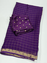 Load image into Gallery viewer, New Wedding Wear Purple Color Jacquard Weaving Work Rich Pallu Fancy Designer Saree With Blouse