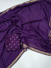 Load image into Gallery viewer, New Wedding Wear Purple Color Jacquard Weaving Work Rich Pallu Fancy Designer Saree With Blouse