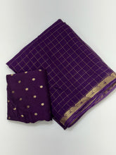 Load image into Gallery viewer, New Wedding Wear Purple Color Jacquard Weaving Work Rich Pallu Fancy Designer Saree With Blouse