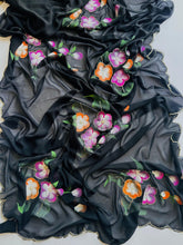 Load image into Gallery viewer, Faux Georgette Fancy Designer Hand Work n Hand Paint Work Fancy Designer Wedding Wear Saree With Blouse