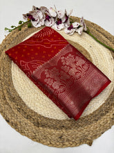 Load image into Gallery viewer, New Wedding Wear Dola Silk Bandhani Print Fancy Designer Saree Design