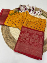 Load image into Gallery viewer, New Wedding Wear Dola Silk Bandhani Print Fancy Designer Saree Design