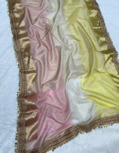 Load image into Gallery viewer, Latest Multi Color Banarasi Tissue Silk Jacquard n Lace Work Fancy Designer Function Wear Saree