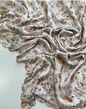 Load image into Gallery viewer, Pure Satin Georgette Multicolor Print n Diamond Cut Work Fancy Designer Partywear Saree Design