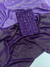 Load image into Gallery viewer, Latest Partywear Purple Pedding Color Viscose Georgette Fancy Designer Saree