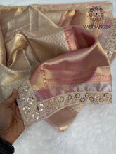 Load image into Gallery viewer, New Festive Wear Golden Color Banarasi Tissue Silk Jacquared Zari Weaving n Lace Work Fancy Designer Saree