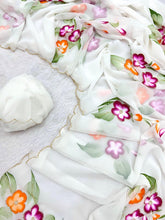 Load image into Gallery viewer, Faux Georgette Fancy Designer Hand Work n Hand Paint Work Fancy Designer Wedding Wear Saree With Blouse