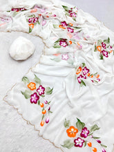 Load image into Gallery viewer, Faux Georgette Fancy Designer Hand Work n Hand Paint Work Fancy Designer Wedding Wear Saree With Blouse