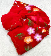 Load image into Gallery viewer, Faux Georgette Fancy Designer Hand Work n Hand Paint Work Fancy Designer Wedding Wear Saree With Blouse