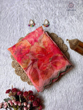 Load image into Gallery viewer, New Partywear Pink Color Organza Silk Printed Hand Work Fancy Designer Saree With Unstitched Blouse