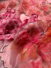 Load image into Gallery viewer, New Partywear Pink Color Organza Silk Printed Hand Work Fancy Designer Saree With Unstitched Blouse