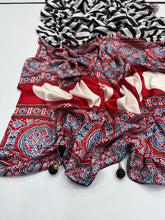 Load image into Gallery viewer, New Wedding Wear Pure Satin Soft Silk Print With Tussles Work Fancy Designer Saree With Blouse