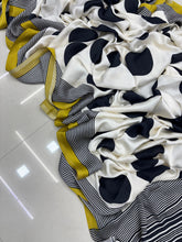 Load image into Gallery viewer, New Wedding Wear Pure Satin Soft Silk Print With Tussles Work Fancy Designer Saree With Blouse