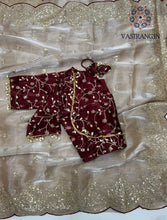 Load image into Gallery viewer, New Partywear Wear Zimmy Choo Silk Embroidery n Sequence Work Fancy Designer Saree With Unstitched Blouse