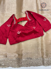 Load image into Gallery viewer, New Golden Color Partywear Jimmy Chu Fabric Sequence n Embroidered Fancy Designer Saree With Unstitched Blouse