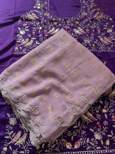 Load image into Gallery viewer, New Wedding Wear Soft Organza Silk Embroidery N cut Work Fancy Designer Saree