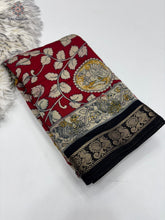 Load image into Gallery viewer, New Pure Mangalkari Viscouse Silk Print n Weaving Work Fancy Designer Festive Wear Saree for Women