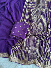 Load image into Gallery viewer, Latest Wedding Wear Pure Viscose Georgette Jacquard Weaving Work Fancy Designer Saree With Blouse