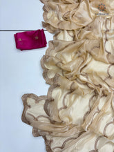 Load image into Gallery viewer, New Function Wear Golden Color Silk Embroidery Work Fancy Designer Saree With Blouse