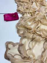 Load image into Gallery viewer, New Function Wear Golden Color Silk Embroidery Work Fancy Designer Saree With Blouse