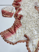 Load image into Gallery viewer, Latest Wedding wear Viscose Georgette Jacquard Weaving n Sequence Border Work Designer Saree