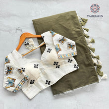 Load image into Gallery viewer, New Function Wear Chanderi Cotton Tussels Work Fancy Designer Saree With Stitched Blouse