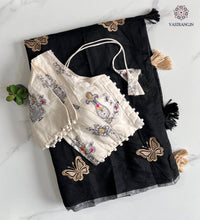 Load image into Gallery viewer, New Wedding Wear Chanderi Cotton Embroidery n Tussels Work Fancy Designer Saree With Stitched Blouse