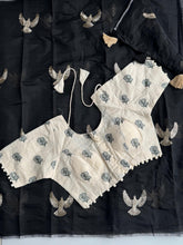 Load image into Gallery viewer, New Chanderi Cotton Embroidery n Tussels Work Fancy Designer Festive Wear Saree With Stitched Blouse