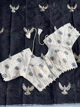 Load image into Gallery viewer, New Chanderi Cotton Embroidery n Tussels Work Fancy Designer Festive Wear Saree With Stitched Blouse