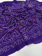 Load image into Gallery viewer, New Festive Wear Pure Moss Crepe Printed Fancy Designer Saree With Blouse