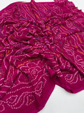 Load image into Gallery viewer, New Festive Wear Pure Moss Crepe Printed Fancy Designer Saree With Blouse