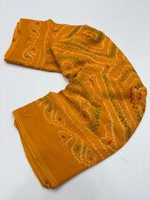 Load image into Gallery viewer, New Festive Wear Pure Moss Crepe Printed Fancy Designer Saree With Blouse