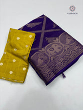 Load image into Gallery viewer, New Blue Color Mysore Silk Jacquard Weaving With Jhalar Work Fancy Designer Festive Wear Saree With Blouse