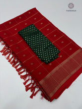 Load image into Gallery viewer, New Wedding Wear Red Color Pure Dola Silk Zari Jacquard Weaving Work Fancy Designer Saree