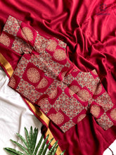 Load image into Gallery viewer, New Wedding Wear Pure Mul Cotton Jacquard Border with Tussles Work Fancy Designer Saree With Unstitched Blouse