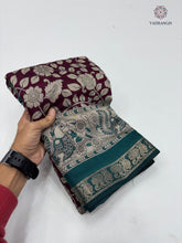 Load image into Gallery viewer, Elegant New Festive Wear Pure Mangalkari Viscouse Silk Designer Print n Weaving Saree For Women