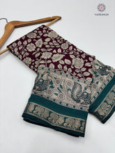 Load image into Gallery viewer, Elegant New Festive Wear Pure Mangalkari Viscouse Silk Designer Print n Weaving Saree For Women