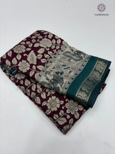 Load image into Gallery viewer, Elegant New Festive Wear Pure Mangalkari Viscouse Silk Designer Print n Weaving Saree For Women